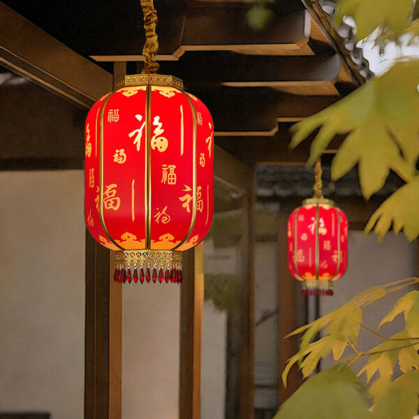 All-Copper 2026 водонепроницаемый Balcony Palace Lantern, Chinese Red Hanging Decor