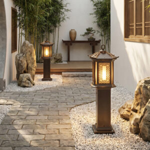 New Chinese Solar газовый светильник, водонепроницаемый Courtyard и Garden Landscape светильник