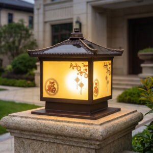 Solar Post Top Light for Gate Columns, Villa Courtyard and Garden Wall