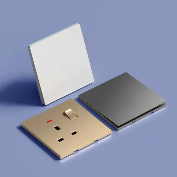 Kamanni L8-39 Grey Universal UK 13A Electric Wall Switch 2 USB 2 Type-C порты 4 Outlets IP20 для Fan диммирование лампа Control
