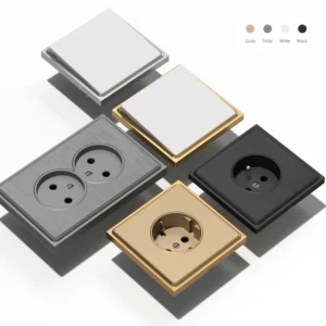 Wall Mounted SAT TV розетка прочный 16A Electrical Switch с 2 Outlets & 4 USB порты для дома Use