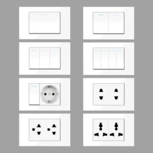 118mm White ретро Type-C USB розетка Touch Panel водонепроницаемый Single Pole 3-way 4-way настенная розетка розетка с Glass