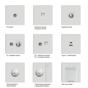 Ultrathin White 220V-250V European Standard Television Sockets 13A промышленный Power Satellite TV порт розетка 2 Outlets Hospital