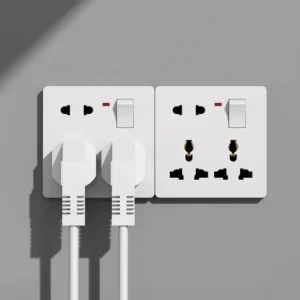 White China 8-pin настенная розетка с 4 Outlets 2 USB-A & 2 USB-C порты 13A прочный Multifunctional International розетка