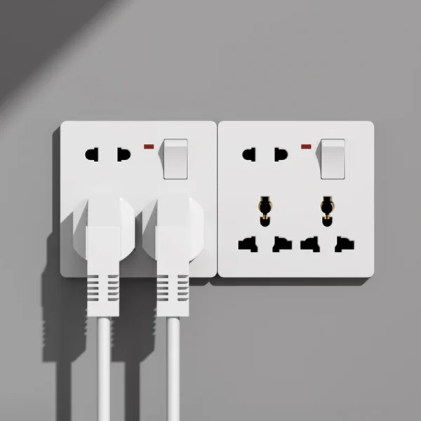 White China 8-pin настенная розетка с 4 Outlets 2 USB-A & 2 USB-C порты 13A прочный Multifunctional International розетка