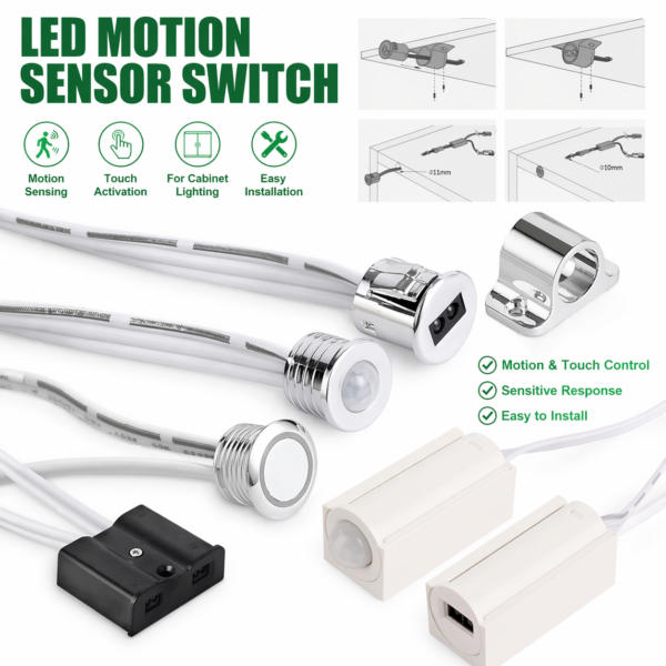 SMD Dupont порт интерьерный Furniture Motion Sensor Switch для кухни Closet Wardrobe Cabinet светильники
