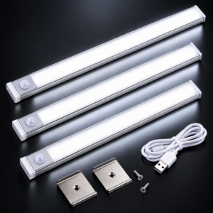 Nordic Rechargeable Smart Shelf Stairs Lighting Motion Sensor Wardrobe Showcase Led Cabinet Lights