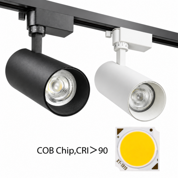опт регулируемый COB LED Track освещение 10W 20W 30W алюминиевый трековый светильник спот для Shop отель Exhibition