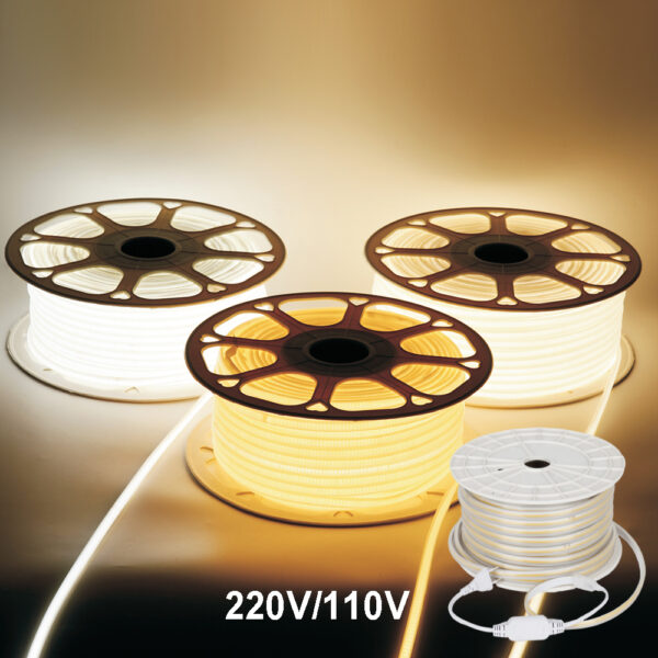 High Voltage 110V 220V интерьерный уличный водонепроницаемый IP65 LED Cob Strip светильники для Shopping Mall Home Decorations Tiras Led 220v Cob