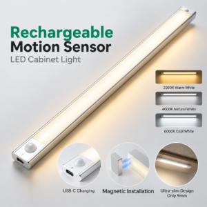 3CCT диммируемый перезаряжаемый Motion Sensor 30cm LED Cabinet светильник магнитный Wireless Under Cabinet светильник для Wardrobe кухня