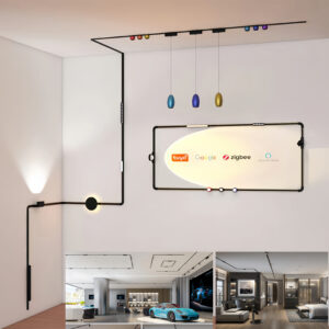 Ultra Thin умный встраиваемый магнитный Track освещение Tuya Zigbee 48V Slim LED White магнитный Track спот светильник System
