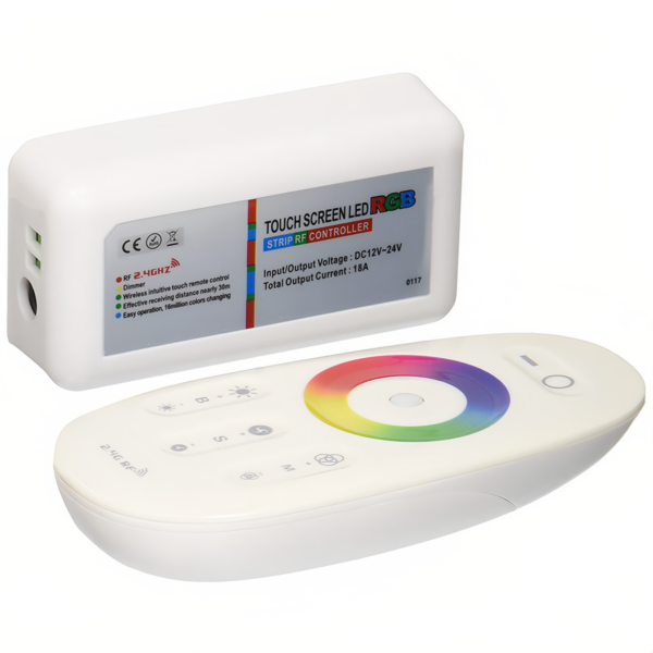 DC 12V-24V умный Wireless RGB ленточный светильник Controller Touch Screen LED Dimmer с 6A Output Current RF пульт ДУ