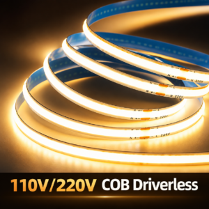 110V 220V 230V Driverless COB LED-лента High Voltage Cuttable FCOB гибкий LED-лента для интерьера коммерческое освещение