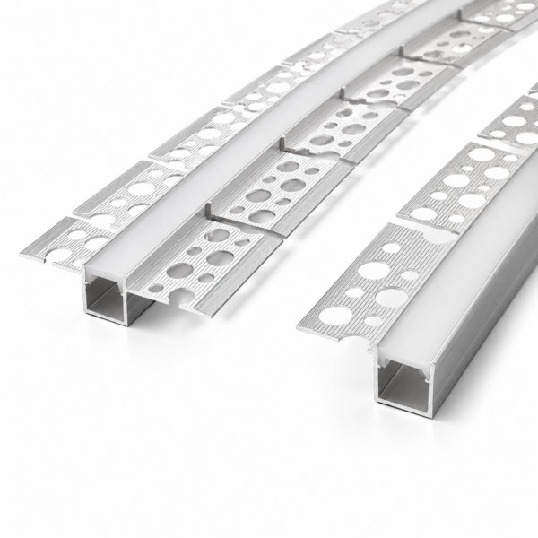 хит продаж линейный светильник 1M 2M 3M Led Strip алюминиевый Channel Plaster встраиваемый LED Profile светильник с PC Cover чёрный White