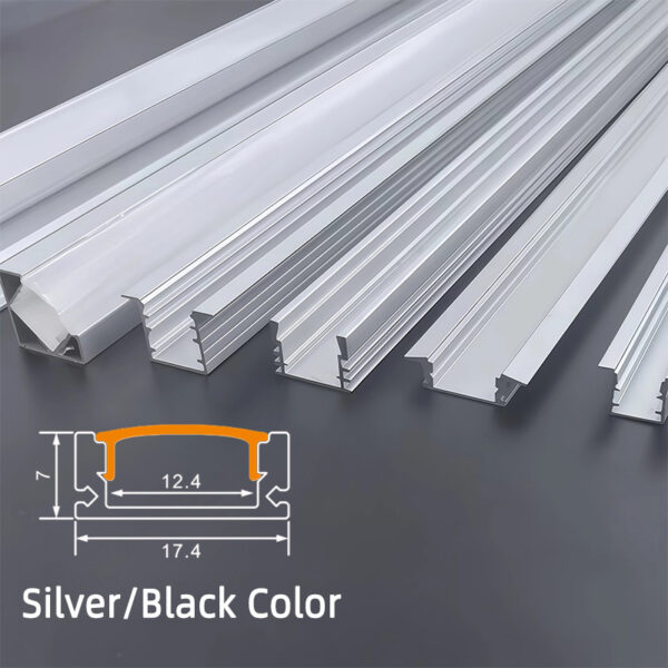 High Quality Led Profile светильник чёрный Channel встраиваемый Led алюминиевый Profiles Perfiles De Aluminio для Led Strips