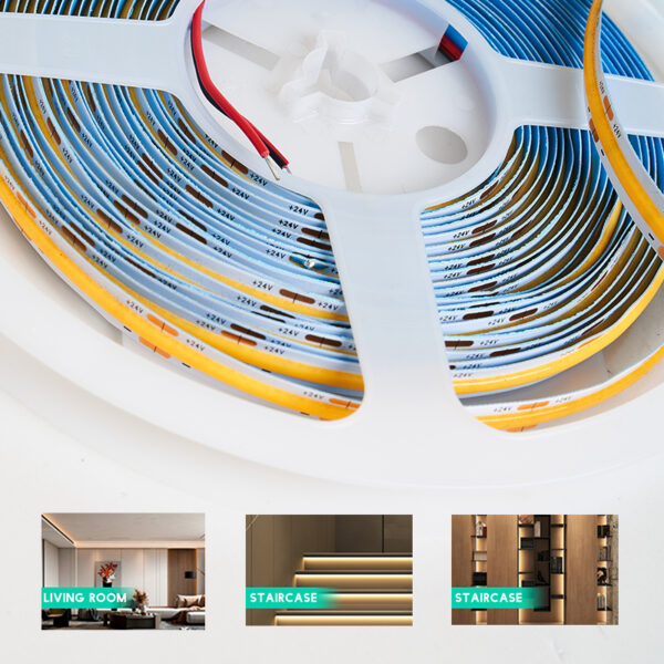 High Density No Led Dot Cob Led Strip White Cuttable 2700k 3000k 4000k 6500k Bendable 320leds гибкий LED Strip