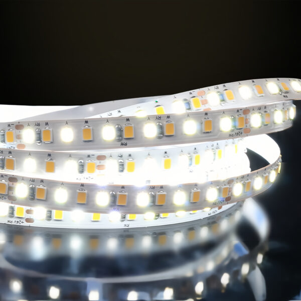 High Quality 12V/24V LED гибкий Tape CCT Changeable 3000+6000K Warm White Cuttable 2835 SMD Strip светильники с Controller