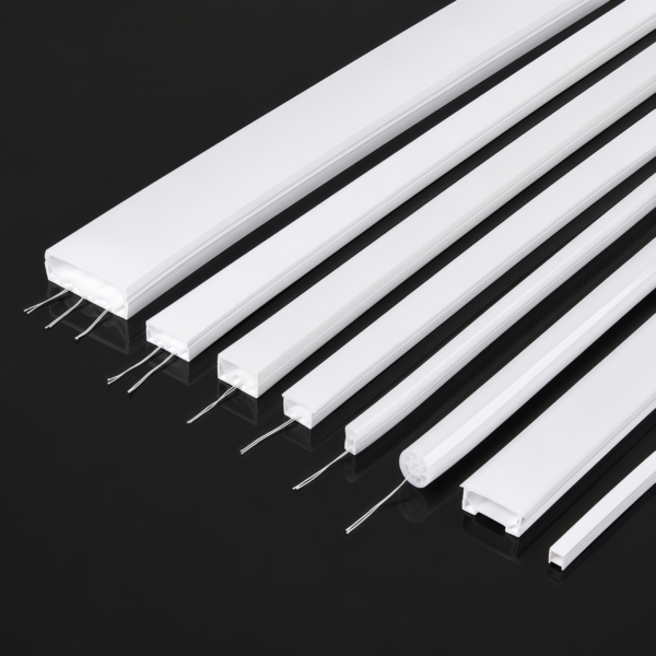 Customized Flexible Silicone Led Profile Channel White IP67 Recessed Neon Silicone Tube for Led Strip