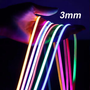 заводской 3mm Width Colorful Cob 12V Led светильник Strip Cinta 24V 384LEDs/m Mini под заказ цвет гибкий умный Cob Led Strip