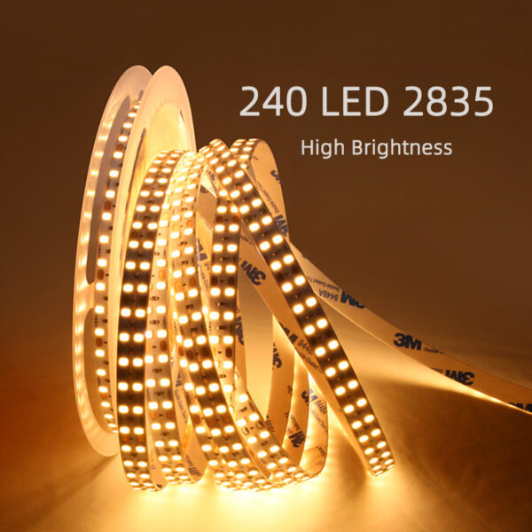 SMD 2835 гибкий LED-лента 24V 240LEDs/m 10mm High Brightness 3000K 4000K 6500K IP20 умный LED Strip для интерьерного освещения