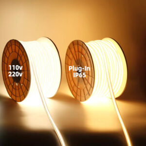 110V 220V Led Strips 30m No Drop Plug-in Led Strip 50m 100m Roll Cob Strip Ip65 водонепроницаемый Dot Free Cinta Led 110v