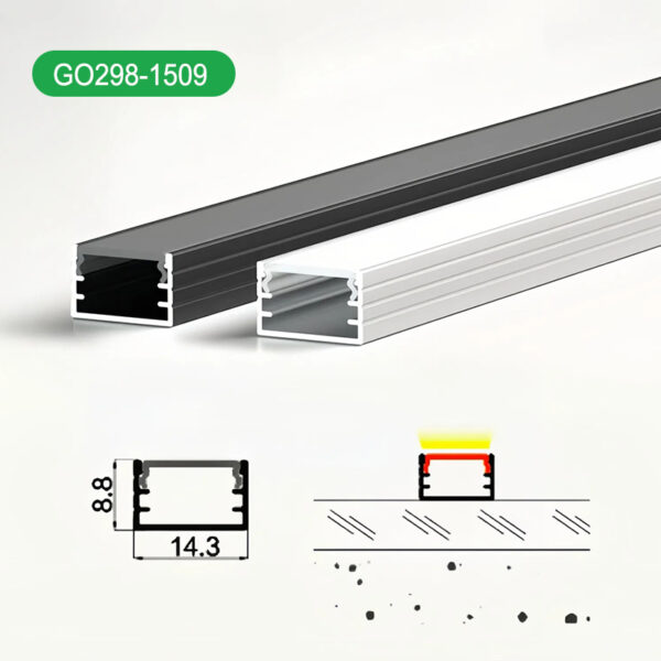 хит продаж 1M 2M 3M LED алюминиевый Gutter LED Strip Profile алюминиевый Diffuser Channel для Plaster Board заводской