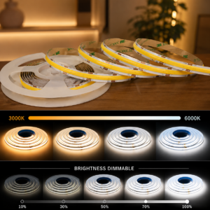 диммируемый 8mm 10mm 24v Cct Cob LED-лента Dual 3 2 in 1 Tunable 3000k-6000k гибкий 12v Cct Cob Led Strip
