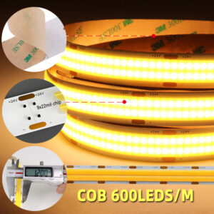 Ultra Bright 600LEDs/m 24V Double Row COB LED-лента с WiFi/App Control CRI 90 5m Roll CE/RoHS Certified