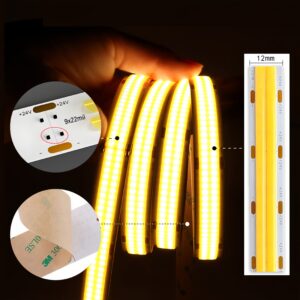 CRI >90 Led 24W/M гибкий Tape светильники CE RoHS Cuttable Cob ленточный светильник DC 24V 12MM 3000K 4000K 6000K Led Cob Strips светильник