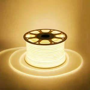 Dot Free Cob Led светильник Strip 220v Led Strip IP65 Milky Cinta De Luz Led 100m Roll PVC 110v Customizable Led Strip