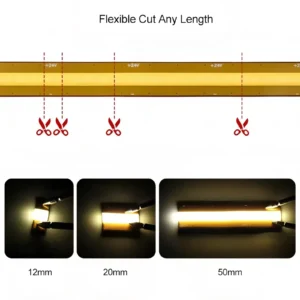 24V COB ленточный светильник 720 LED/m Free Cutting LED 8mm гибкий Tape Customizable Cuttable 3000K 4000K 6000K Led Cob ленточный светильник