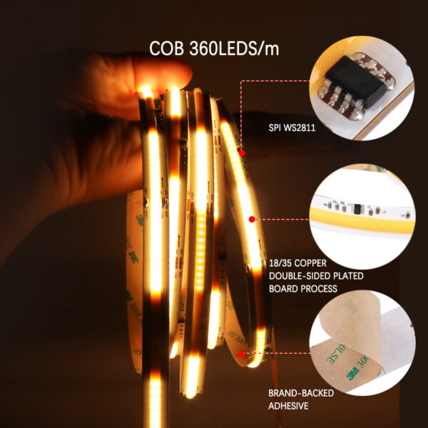 гибкий LED-лента 24V WS2811 Chasing Running Water LED-лента умный Strip светильники для спальня офис Decor