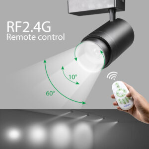 интерьерный чёрный алюминиевый регулируемый Moving Head Rail спот 20w Zoomable LED трековый светильник для Project Showroom