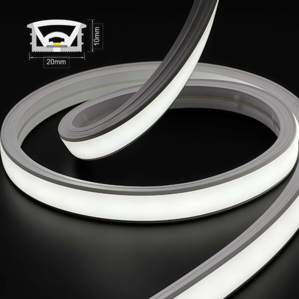 Shenzhen 12V 24V Silicone Neon Rope водонепроницаемый IP67 100M/Roll LED неоновая лента 3000K 4000K 6500K LED светильник Strips