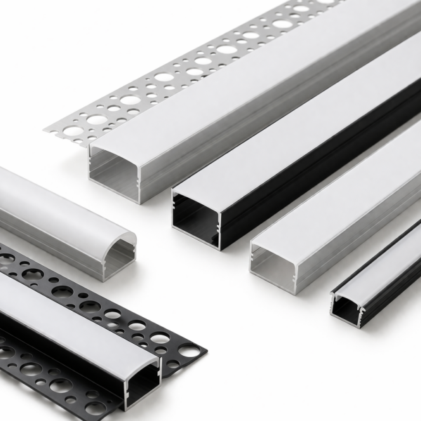 хит продаж линейный светильник для потолочный Plaster 1M 1.5M 2M 3M чёрный White Led Profile светильник PC Cover Diffused LED Channel Diffuser