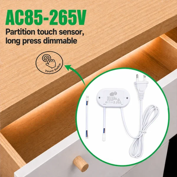 High Voltage 220V 110V LED-лента Touch Switch 1A LED Touch Sensor Switch 3A Hidden Surface Wood Touch Sensor
