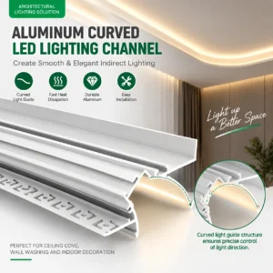 LED Backlight Aluminum Profile Ceiling Cove Lighting LED Strip Channel Architectural Interior Design for Indirect Lighting