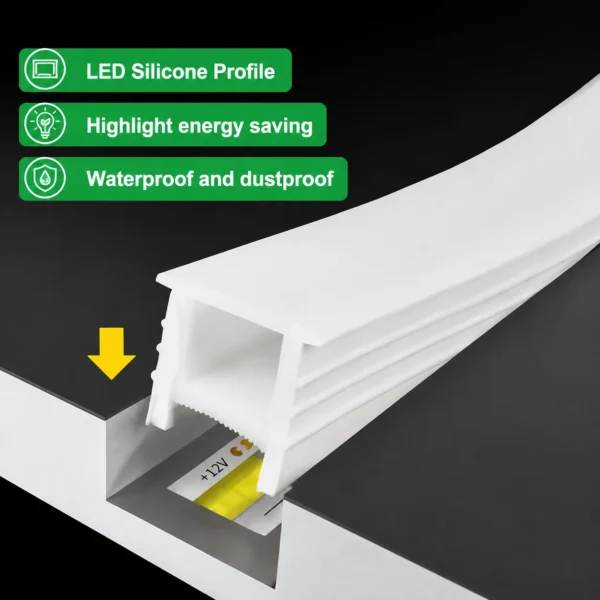 гибкий Silicone Neon Tube Channel для встраиваемый LED-лента Free Cutting Bendable LED Profile для освещение Projects