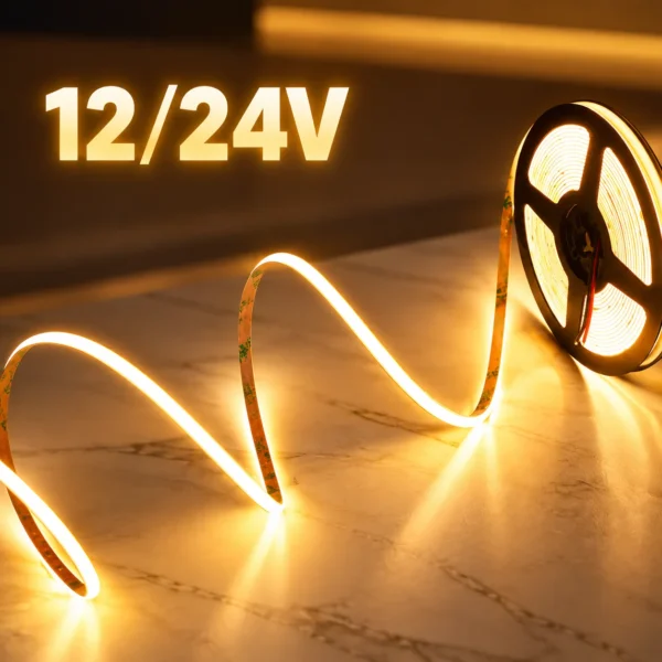 Ultra Thin 3mm 5mm COB LED-лента 12V 24V Warm White Cold White гибкий Tape для Cabinet Wardrobe Furniture освещение