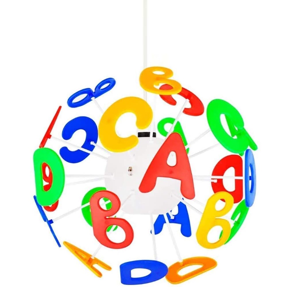 люстра Children's спальня Hanging светильник Fun и Educational круглый Baby Nursery ABC Alphabet Letters подвесной светильник