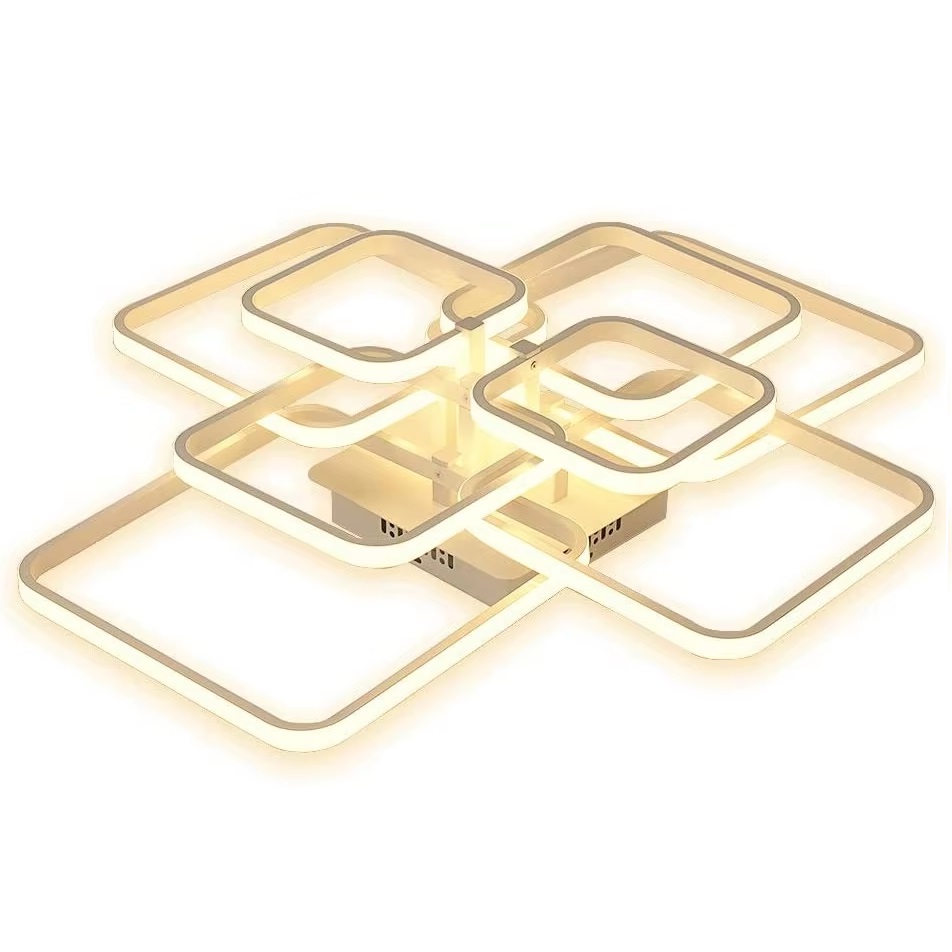 Metal Acrylic Geometric Creative Design современный квадратный LED встраиваемый потолочный светильник люстра светильник