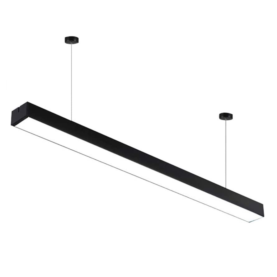 простой линейный LED подвесной светильник современный Long Strip лампа с регулируемый Cord Suspension Hanging лампа для офиса коммерческий Area