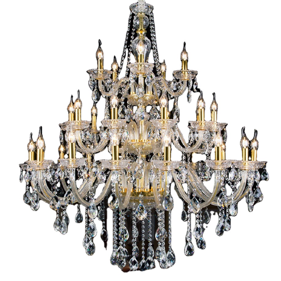 Elegant K9 хрустальный Glass подвесной потолочный освещение Fixture24 светильник большой Big люстра
