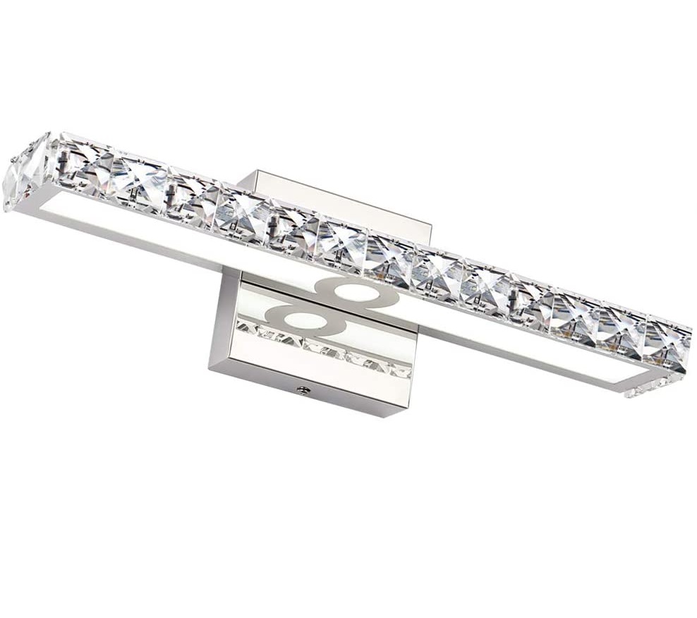 Modern Bathroom Vanity Light 3 Lights 16W Metal Base IP20 LED Lamps17" Length Clear White Light 90-240V