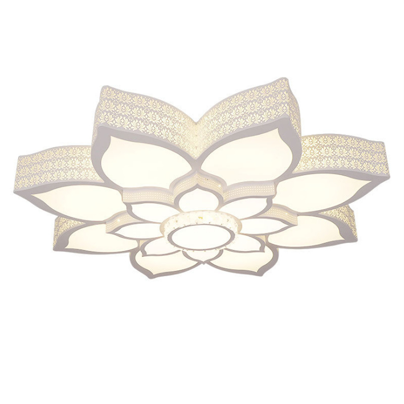 современный интерьерный Lotus Flower Shape Acrylic Led потолочные лампы для спальня лампа гостиная