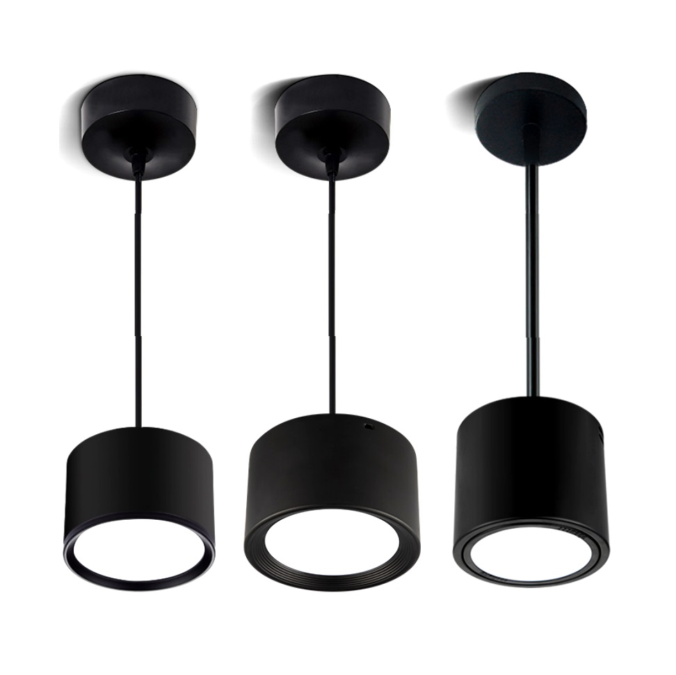 COB Surface Mounted даунлайт LED потолочный Spotlights Cylinder Acrylic алюминиевый Anti Glare интерьерный чёрный Accent лампа Warm White