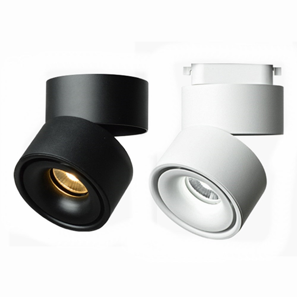 чёрный White 7W 12W 15W гостиная потолочный светильник COB LED 360 Degree Rotatable Surface Mounted LED даунлайт потолочный Spot светильник