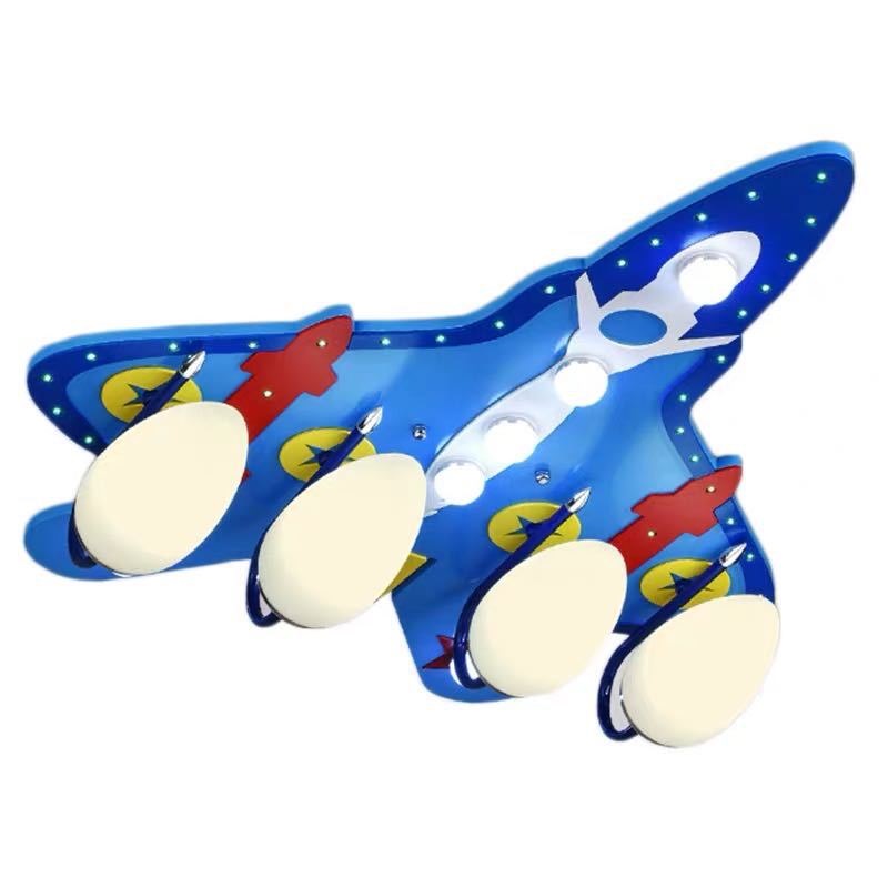скандинавский Blue Airplane Glider Shaped подвесные светильники Hanging лампа светильник для Children спальня Glass Plane интерьерное освещение