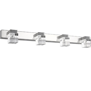 Bathroom 4 светильники современный Glass Stainless Steel Vanity Wall светильник Over Mirror Long LED Bathroom освещение светильники