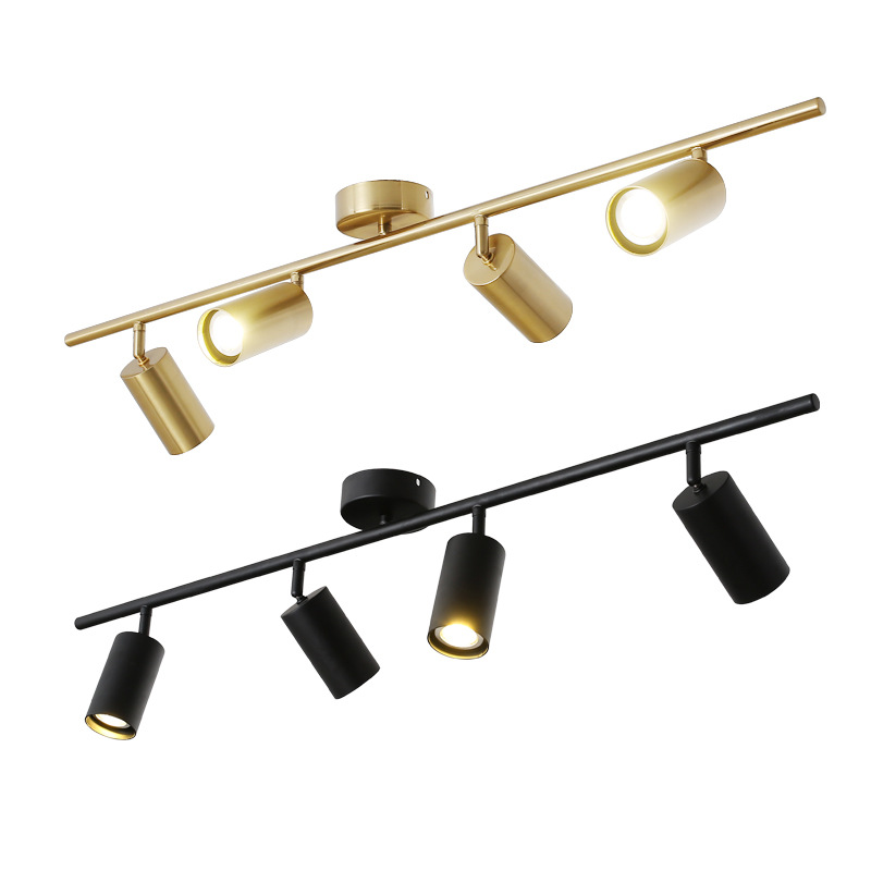 регулируемый Track светильник 4 светильники Brushed Brass встраиваемый потолочный светильник светильник для кухни столовая спот